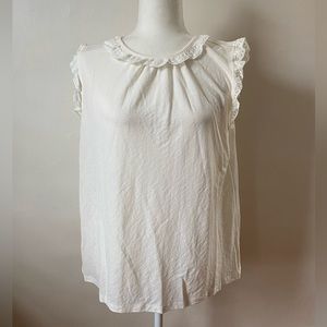 Ann Taylor | Eyelet Ruffle Shell
